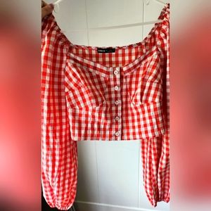 Puffy Sleeve Crop Top